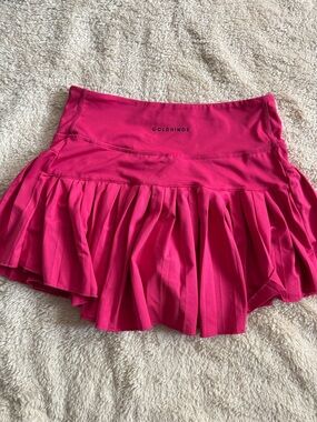 GoldHinge Women’s Pink Pleated Skater Skirt